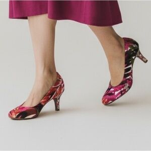 LifeStride Multicolor Floral Heels Pumps Size 8